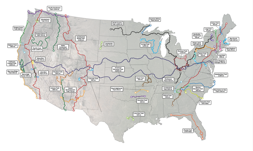 Picture of: Map: America’s Best Long Trails