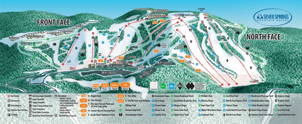 Picture of: Seven Springs Trail Map  OnTheSnow